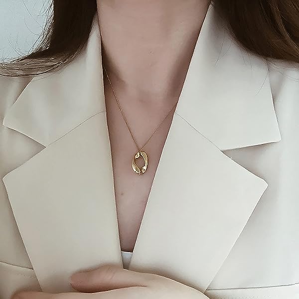 18K-Gold-or-White-Gold-Plated-Oval-Twisted-Hoop-Wave-Pendant-Necklace-with-Smooth-Finish-B0B67CR3QR-3 18K-Gold-or-White-Gold-Plated-Oval-Twisted-Hoop-Wave-Pendant-Necklace-with-Smooth-Finish-B0B67CR3QR-3