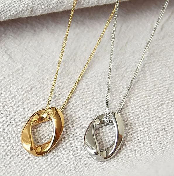 18K-Gold-or-White-Gold-Plated-Oval-Twisted-Hoop-Wave-Pendant-Necklace-with-Smooth-Finish-B0B67CR3QR-5 18K-Gold-or-White-Gold-Plated-Oval-Twisted-Hoop-Wave-Pendant-Necklace-with-Smooth-Finish-B0B67CR3QR-5