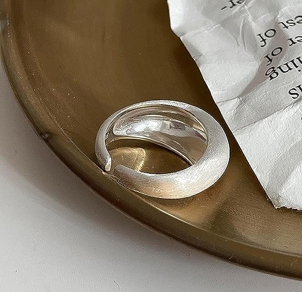 Adjustable-Dome-Ring-Sterling-Silver-Plated-Frosted-Finished-B0BWGB15SL-7 Adjustable-Dome-Ring-Sterling-Silver-Plated-Frosted-Finished-B0BWGB15SL-7