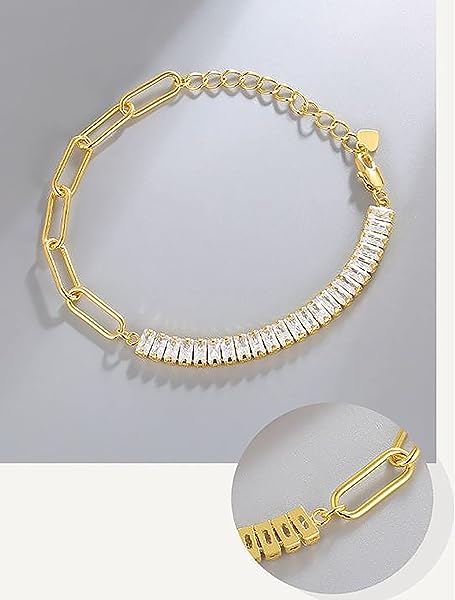 Half-and-Half-Baguette-and-Chain-Bracelet-18K-Gold-Plated-Tennis-Chain-and-Paperclip-Link-Cubic-Zirconia-Bracelet-B0B5WBRBX5-5 Half-and-Half-Baguette-and-Chain-Bracelet-18K-Gold-Plated-Tennis-Chain-and-Paperclip-Link-Cubic-Zirconia-Bracelet-B0B5WBRBX5-5