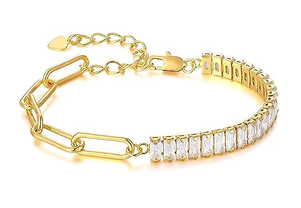 Half-and-Half-Baguette-and-Chain-Bracelet-18K-Gold-Plated-Tennis-Chain-and-Paperclip-Link-Cubic-Zirconia-Bracelet-B0B5WBRBX5-6 Half-and-Half-Baguette-and-Chain-Bracelet-18K-Gold-Plated-Tennis-Chain-and-Paperclip-Link-Cubic-Zirconia-Bracelet-B0B5WBRBX5-6