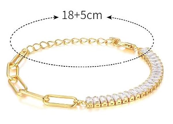 Half-and-Half-Baguette-and-Chain-Bracelet-18K-Gold-Plated-Tennis-Chain-and-Paperclip-Link-Cubic-Zirconia-Bracelet-B0B5WBRBX5-7 Half-and-Half-Baguette-and-Chain-Bracelet-18K-Gold-Plated-Tennis-Chain-and-Paperclip-Link-Cubic-Zirconia-Bracelet-B0B5WBRBX5-7
