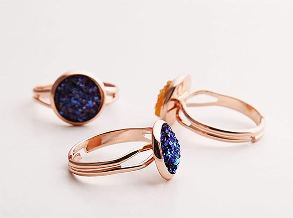 Handmade-Adjustable-Size-Druzy-Agate-Rose-Gold-ToneWhite-Gold-Tone-Womens-Fashion-Ring-Round-Shape-Quartz-Slice-Jewel-B07SVCDS95-3 Handmade-Adjustable-Size-Druzy-Agate-Rose-Gold-ToneWhite-Gold-Tone-Womens-Fashion-Ring-Round-Shape-Quartz-Slice-Jewel-B07SVCDS95-3