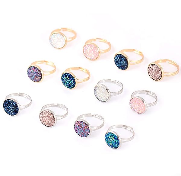 Handmade-Adjustable-Size-Druzy-Agate-Rose-Gold-ToneWhite-Gold-Tone-Womens-Fashion-Ring-Round-Shape-Quartz-Slice-Jewel-B07SVCDS95-4 Handmade-Adjustable-Size-Druzy-Agate-Rose-Gold-ToneWhite-Gold-Tone-Womens-Fashion-Ring-Round-Shape-Quartz-Slice-Jewel-B07SVCDS95-4