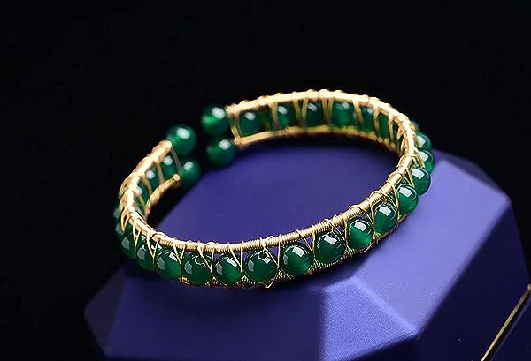 Natural-Green-Chalcedony-Bead-Bracelet-Wrapped-in-14K-Gold-Wire-B0BWFR9G6P-7 Natural-Green-Chalcedony-Bead-Bracelet-Wrapped-in-14K-Gold-Wire-B0BWFR9G6P-7