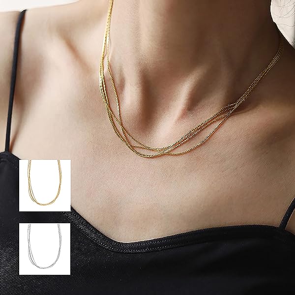 Stylish-4-Layers-14K-Gold-Plated-Gold-Tone-or-White-Gold-Tone-Choker-Chain-Necklace-Fashionable-Multi-Strand-Necklace-B0BW3GGZL4-2 Stylish-4-Layers-14K-Gold-Plated-Gold-Tone-or-White-Gold-Tone-Choker-Chain-Necklace-Fashionable-Multi-Strand-Necklace-B0BW3GGZL4-2