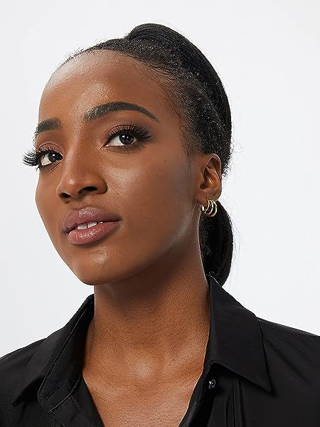 Triple-Strand-Hoop-Huggie-Earring-18K-Gold-Plating-B0BWK8YKXQ-3 Triple-Strand-Hoop-Huggie-Earring-18K-Gold-Plating-B0BWK8YKXQ-3