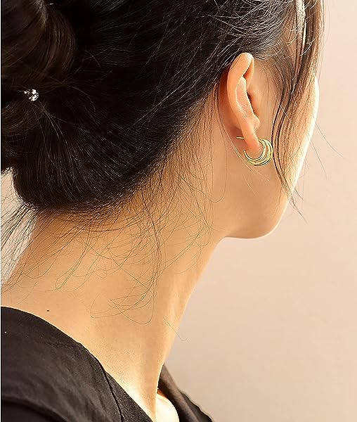 Triple-Strand-Hoop-Huggie-Earring-18K-Gold-Plating-B0BWK8YKXQ-4 Triple-Strand-Hoop-Huggie-Earring-18K-Gold-Plating-B0BWK8YKXQ-4