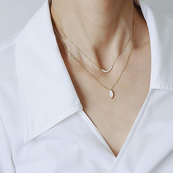 White-Seashell-Marquise-Pendant-Necklace-with-18K-Gold-Plating-Chain-B0BWGKFJH8-2 White-Seashell-Marquise-Pendant-Necklace-with-18K-Gold-Plating-Chain-B0BWGKFJH8-2