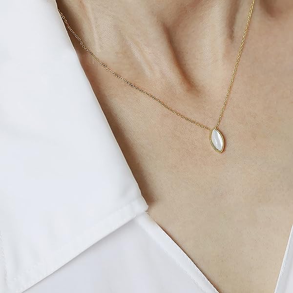 White-Seashell-Marquise-Pendant-Necklace-with-18K-Gold-Plating-Chain-B0BWGKFJH8-3 White-Seashell-Marquise-Pendant-Necklace-with-18K-Gold-Plating-Chain-B0BWGKFJH8-3